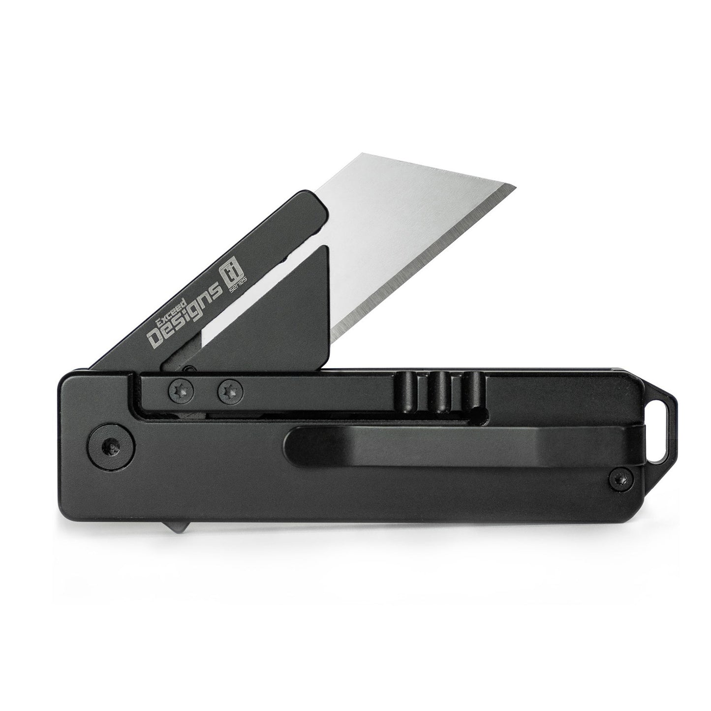 Exceed Designs TiRant RAZOR V3 Utility Knife, Jet-Black 6AL-4V Titanium