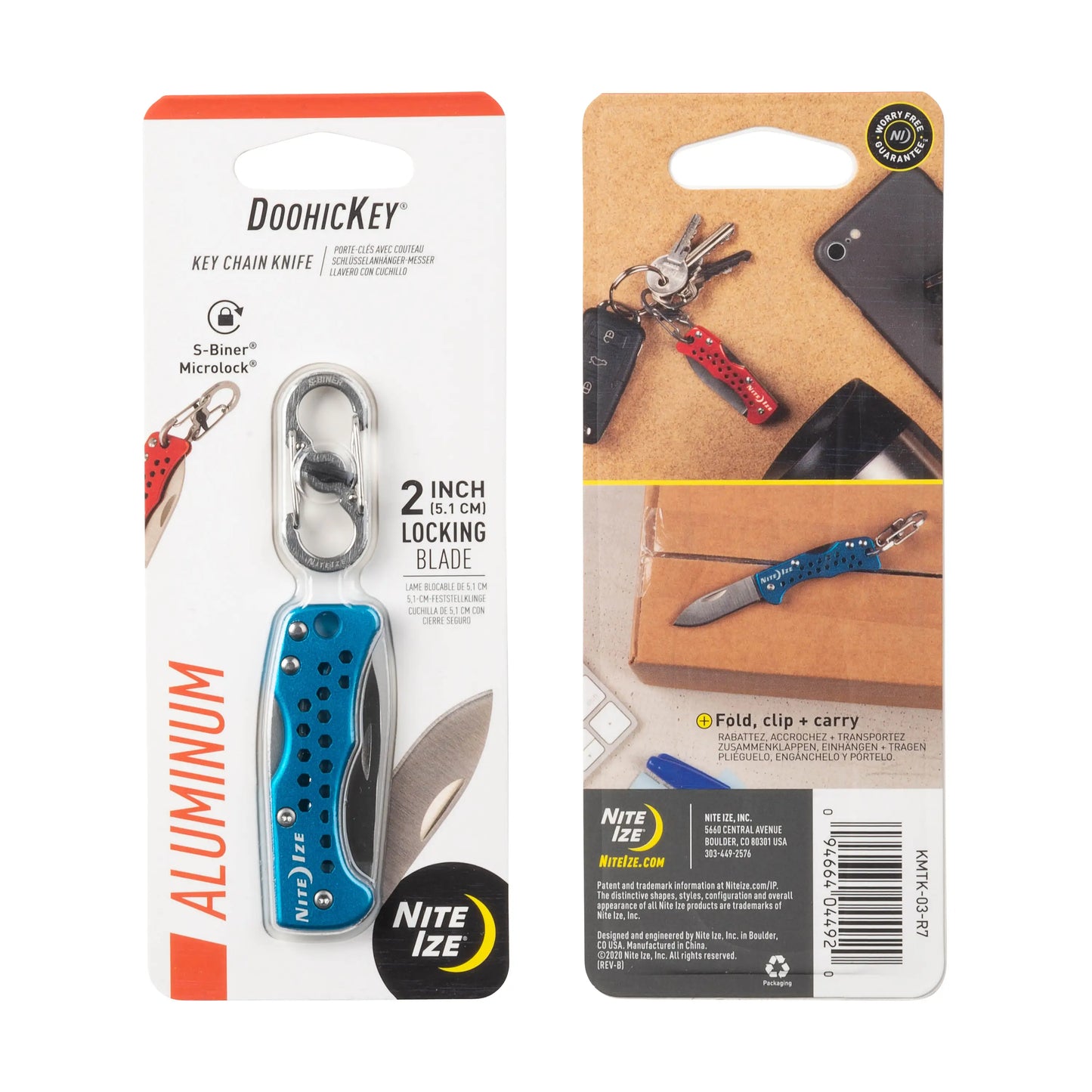 Nite Ize DoohicKey® Key Chain Knife, Blue