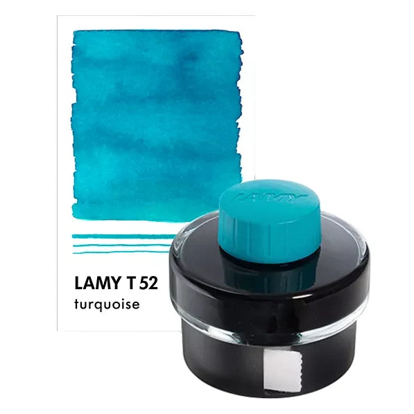 LAMY T 52 Fyllepennblekk Turquoise, 50 ml, fargeprøve