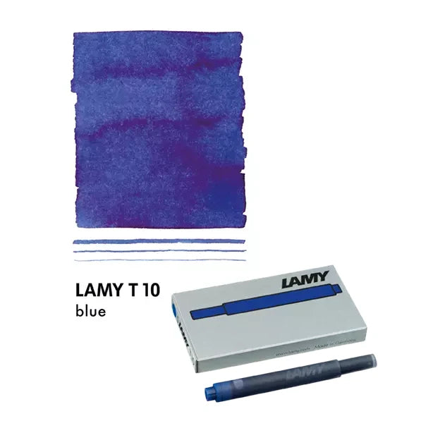 LAMY T 10 Blekkpatroner Blue, 5-Pakke, fargeprøve