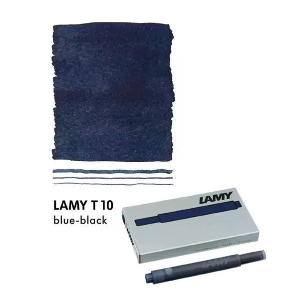 LAMY T 10 Blekkpatroner Blueblack, 5-Pakke, fargeprøve