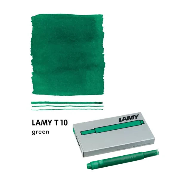 LAMY T 10 Blekkpatroner Green, 5-Pakke, fargeprøve