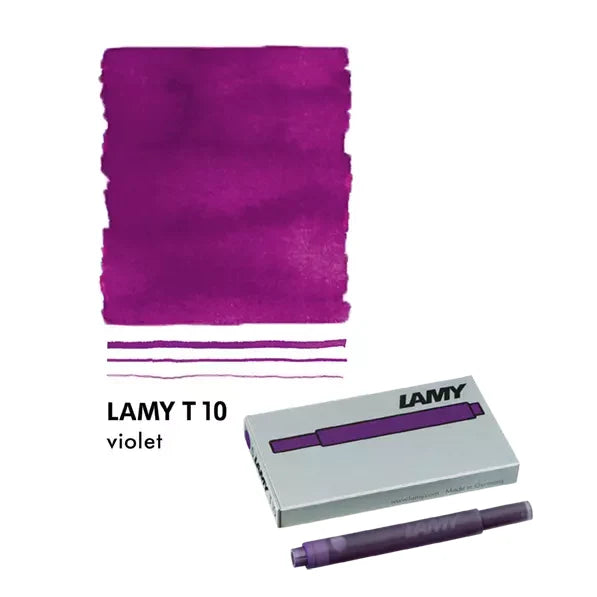 LAMY T 10 Blekkpatroner Violet, 5-Pakke, fargeprøve