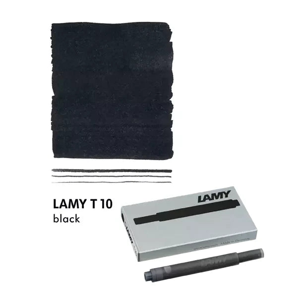 LAMY T 10 Blekkpatroner Black, 5-Pakke, fargeprøve