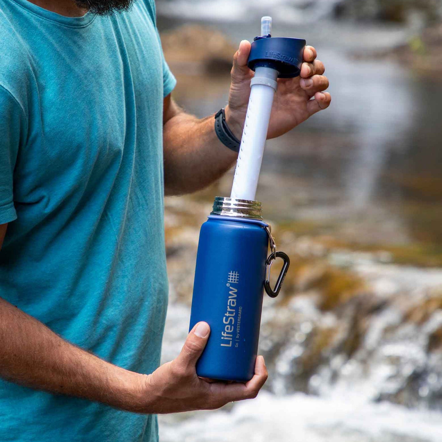 LifeStraw® Go Filter Water Bottle Steel, 700ml