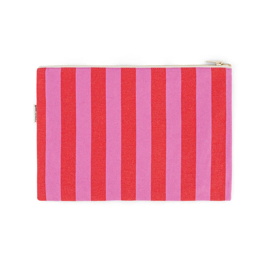 Rose in April Lili Pouch Stripes, Orchid / Red