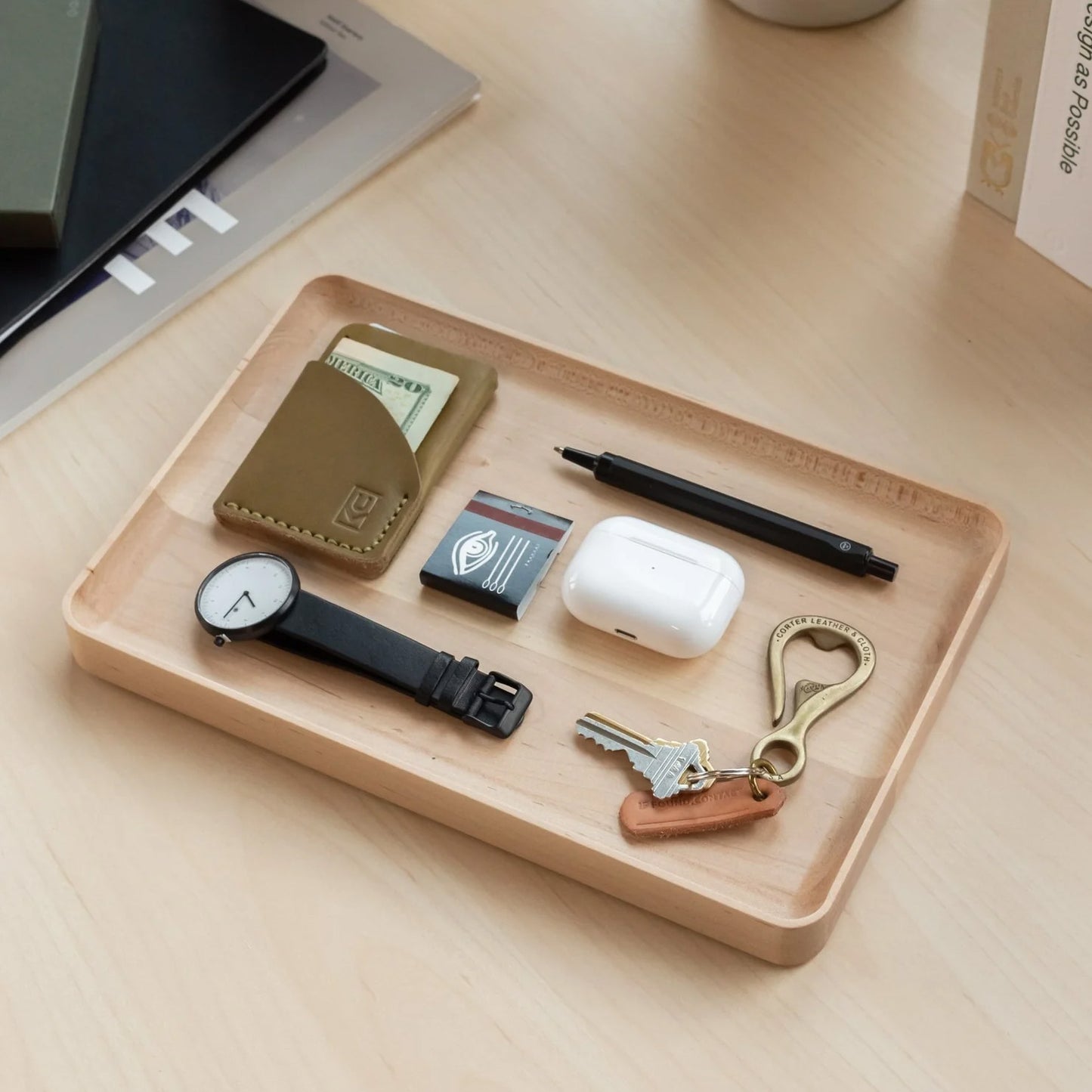 UGMONK Valet Tray Large, Maple