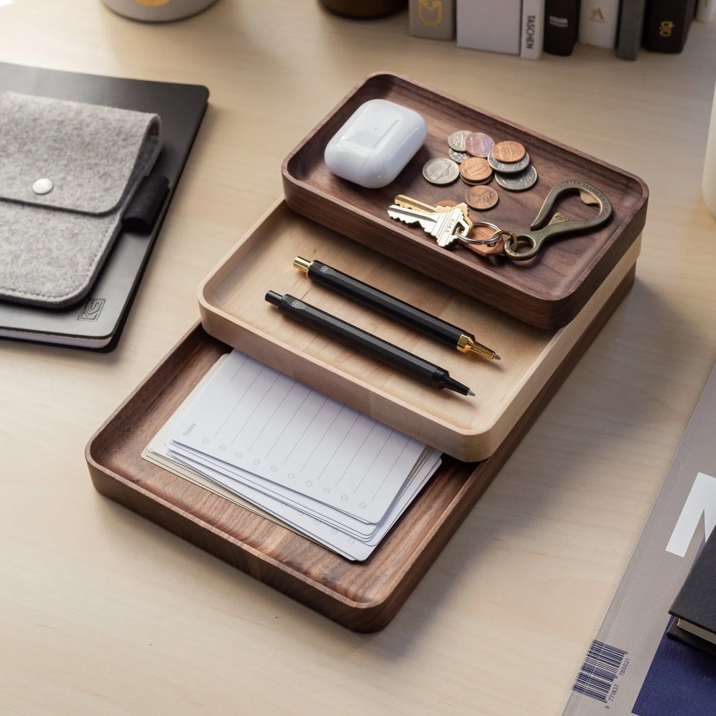 UGMONK Valet Tray Large, Walnut