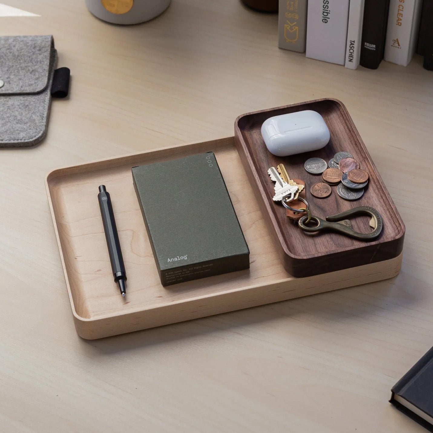 UGMONK Valet Tray Small, Walnut