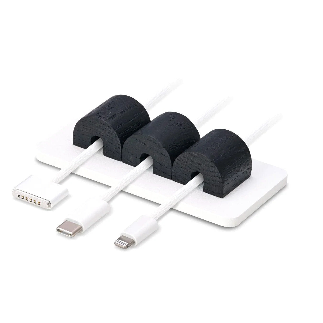 Oakywood Magnetic Cable Organizer, Black/White