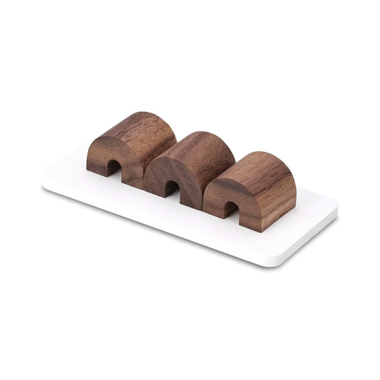 Oakywood Magnetic Cable Organizer, Walnut/White