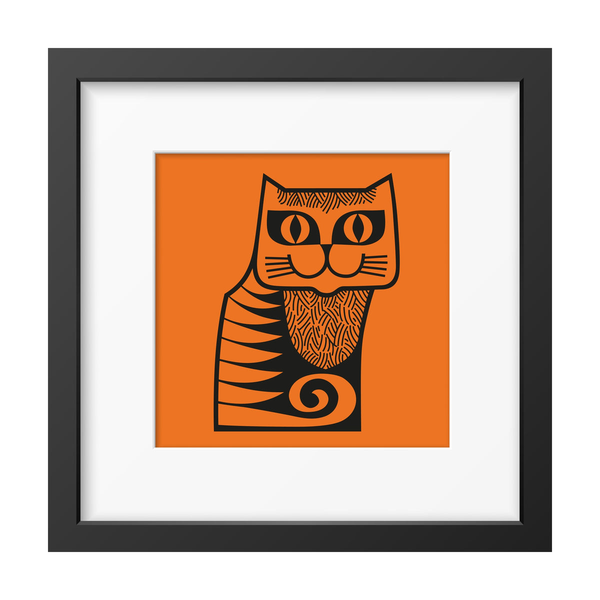 Hornsea Cat Framed Print Orange, produktbilde