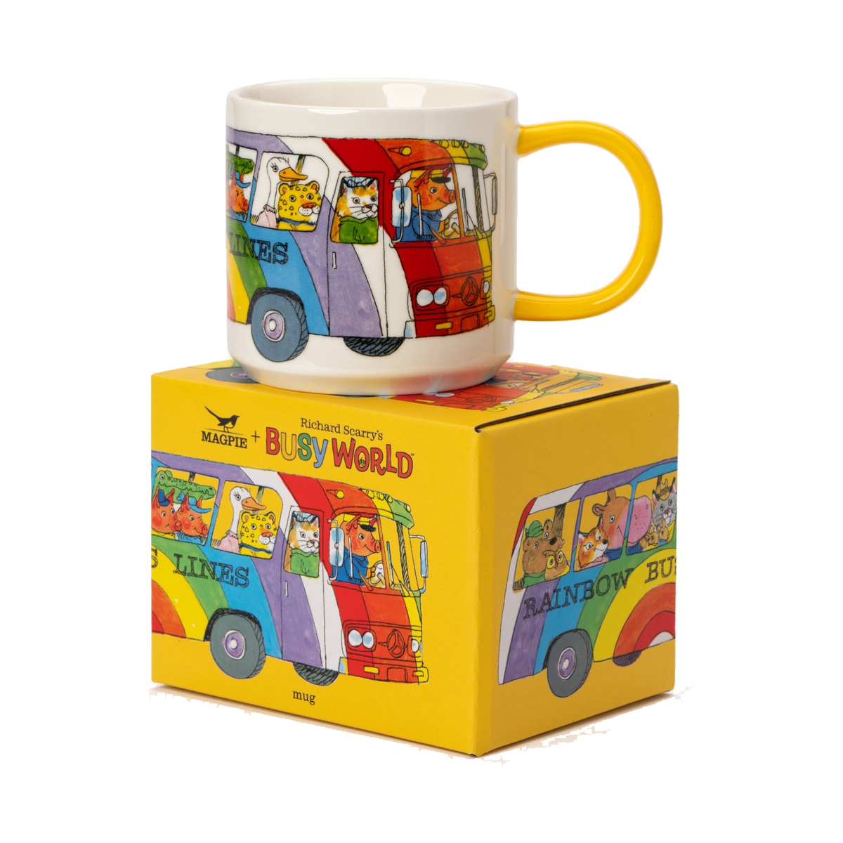 Magpie x Richard Scarry Rainbow Bus Mug, ekstra produktbilde 2
