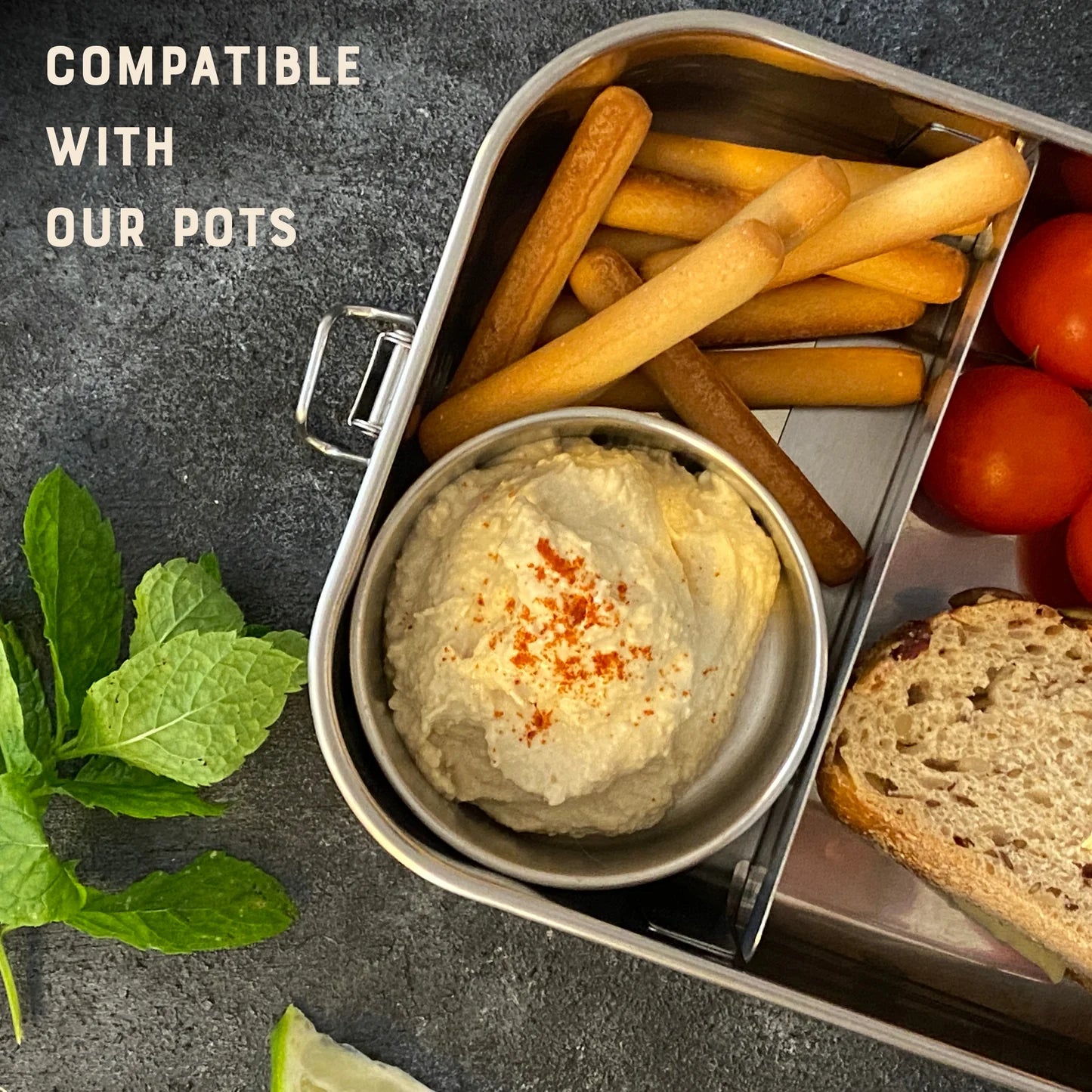 Moonmoon Stainless Steel Lunch Box, Medium 1.2L