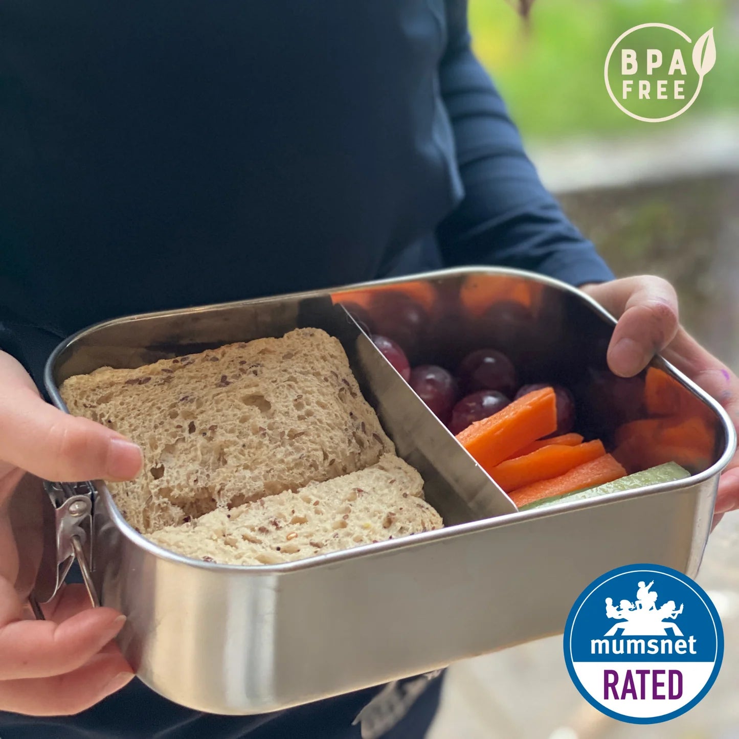 Moonmoon Stainless Steel Lunch Box, Medium 1.2L