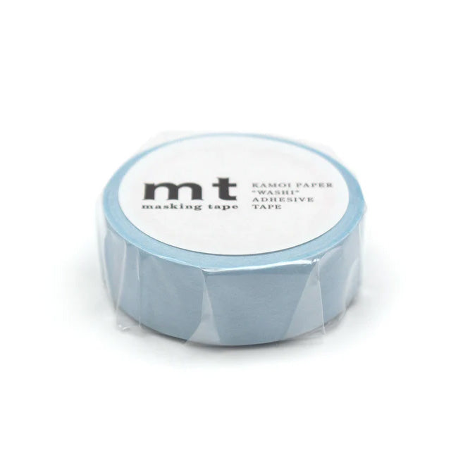 Mt masking tape Mt Basic Pastel 15mm Washi Tape, Cyan