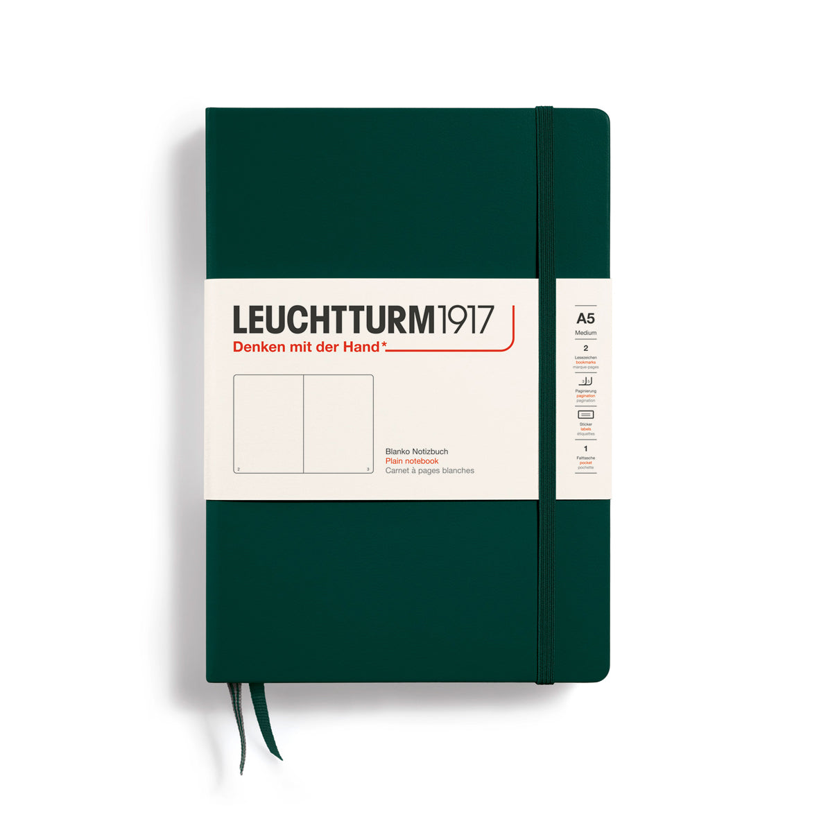 Leuchtturm1917 Notebook Plain, A5 (Hardcover)