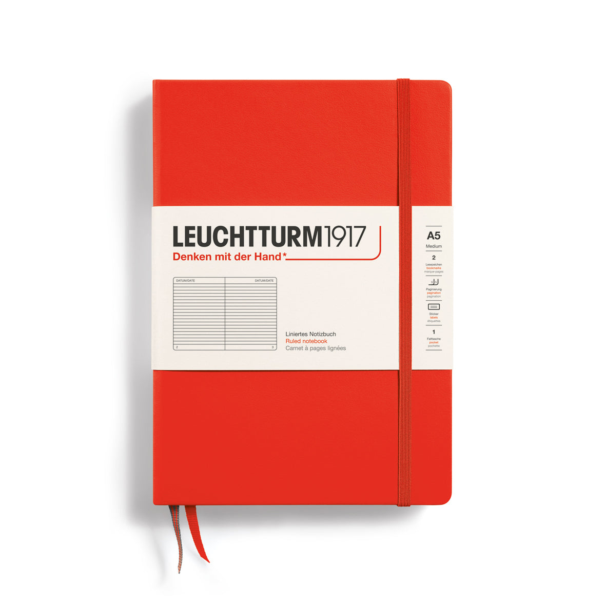 Leuchtturm1917 Notebook Ruled, A5 (Hardcover)