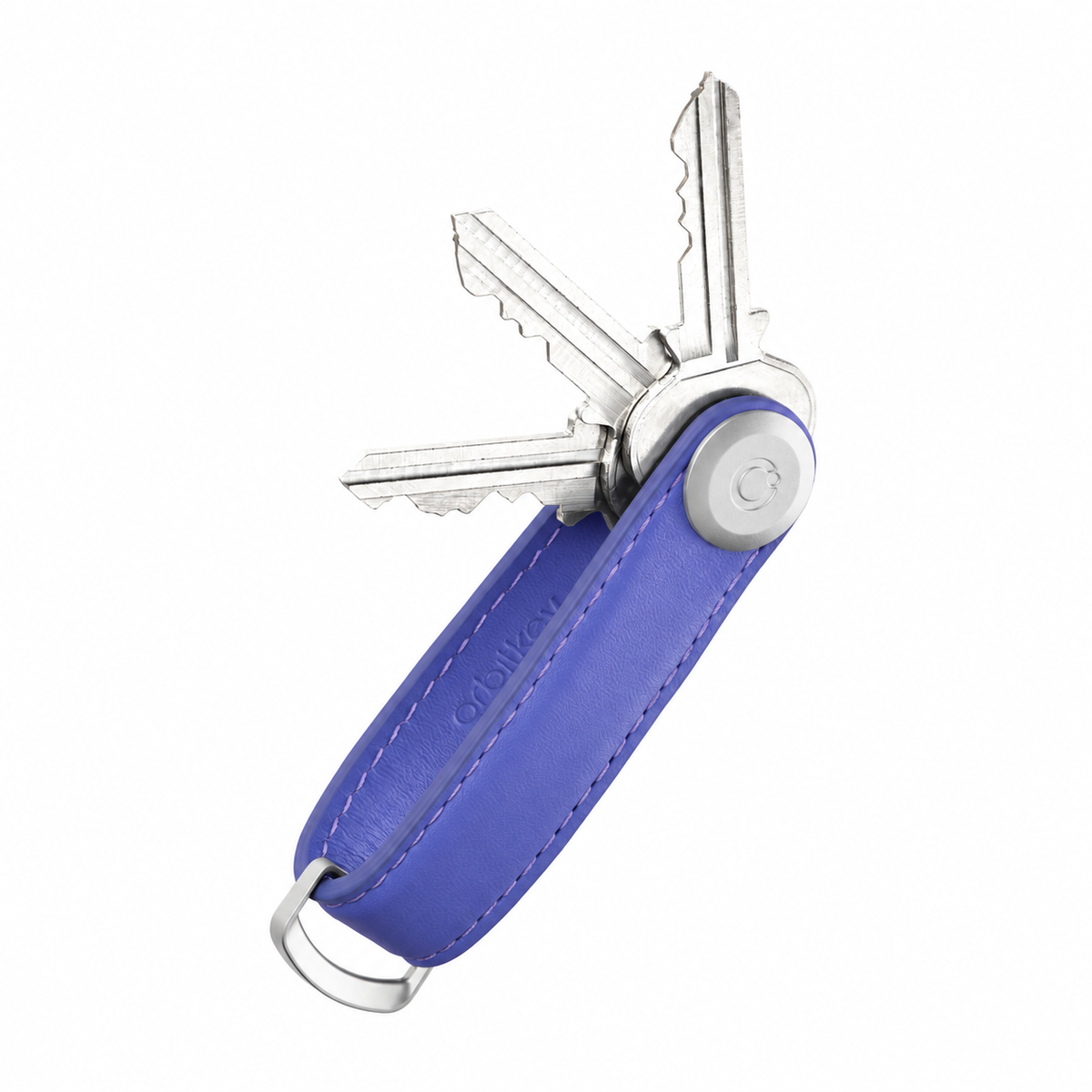 Orbitkey Key Organiser Leather, Very Peri, produktbilde på hvit bakgrunn