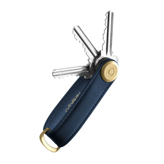 Orbitkey Saffiano Leather Key Organiser, Oxford Navy