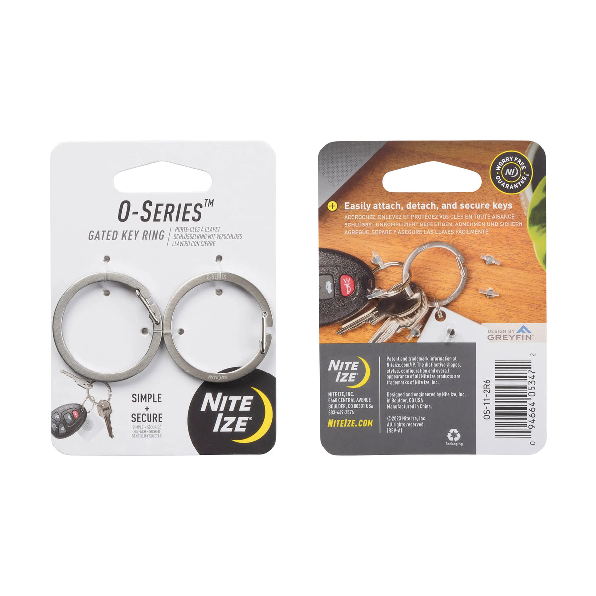 Nite Ize O-Series® Gated Key Ring 2 Pack
