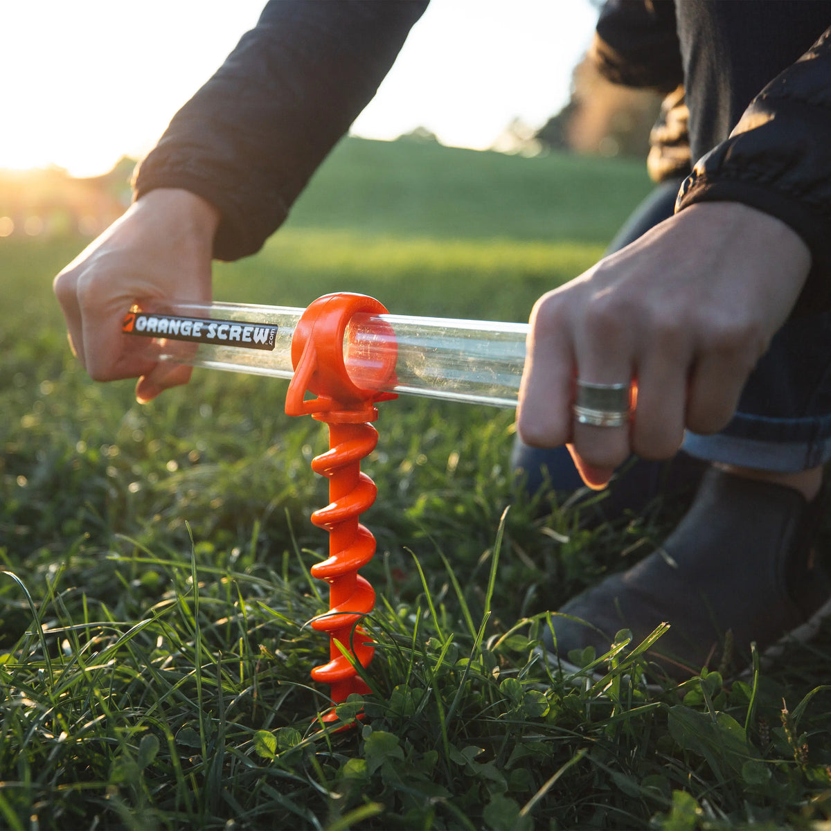 Nite Ize Orange Screw® Ultimate Ground Anchor 2 Pack, Large