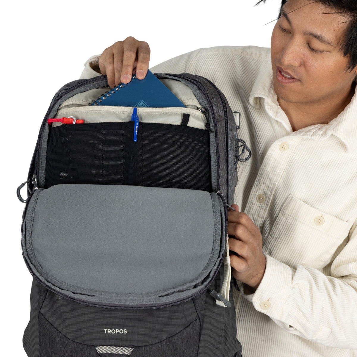 Osprey Tropos 32 Backpack i Phantom Grey Heather, detaljbilde