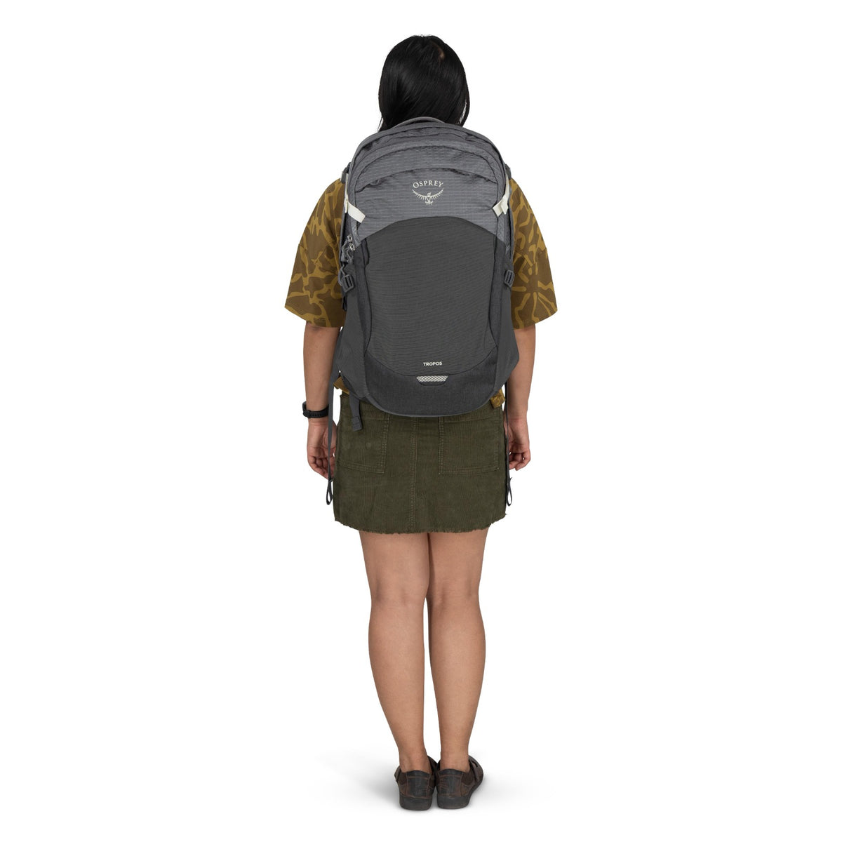 Osprey Tropos 32 Backpack i Phantom Grey Heather, i bruk