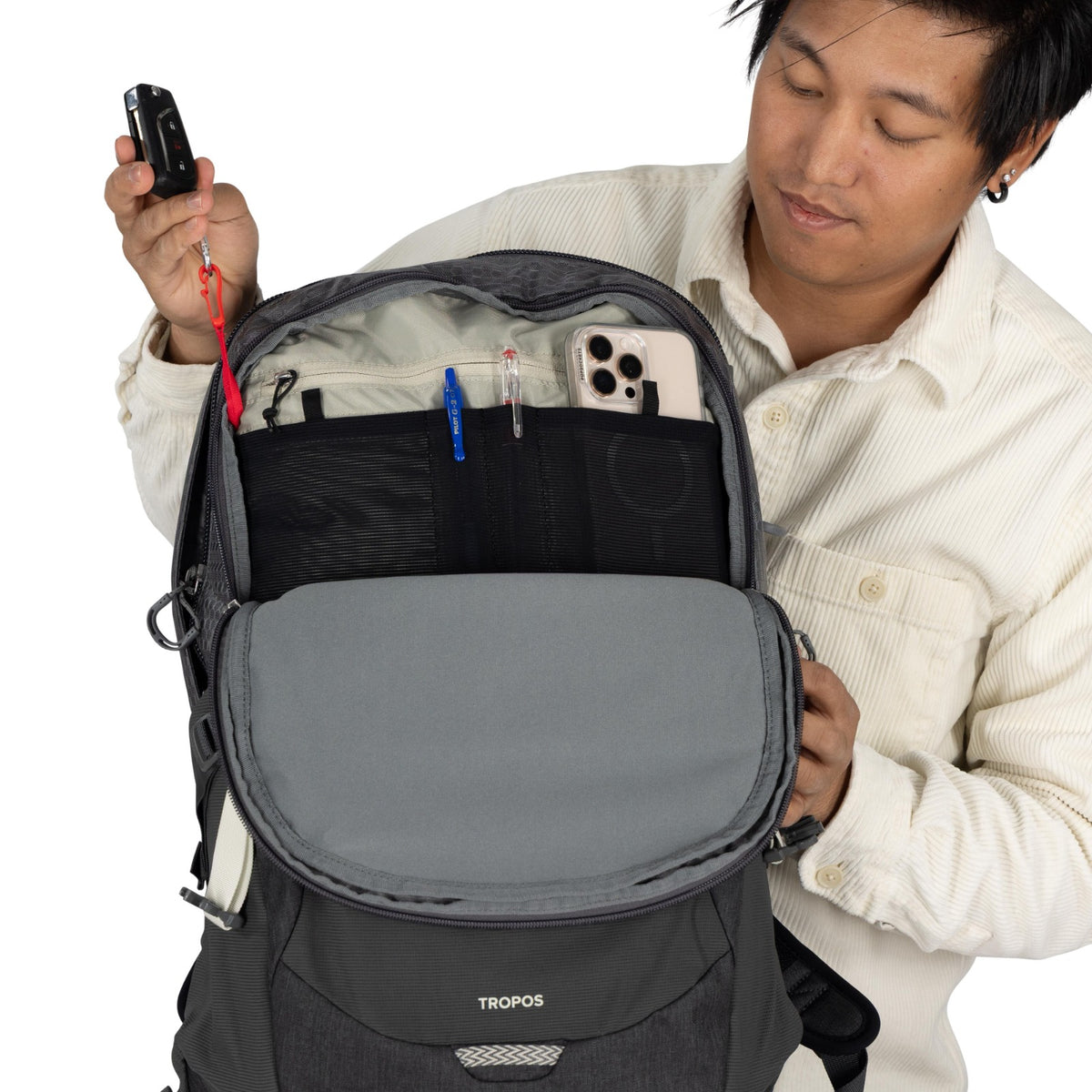 Osprey Tropos 32 Backpack i Phantom Grey Heather, detaljbilde