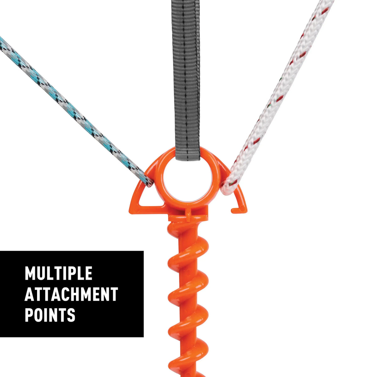 Nite Ize Orange Screw® Ultimate Ground Anchor 4 Pack, Small