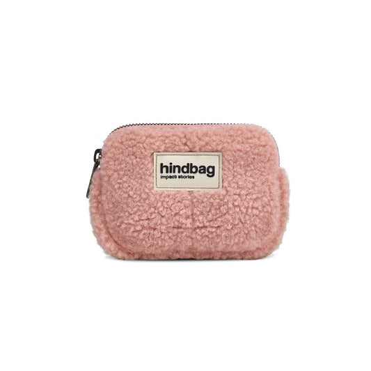 Hindbag Lili Teddy Coin Purse, Powder Pink