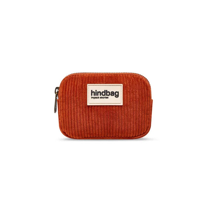 Hindbag Lili Corduroy Coin Purse, Brick