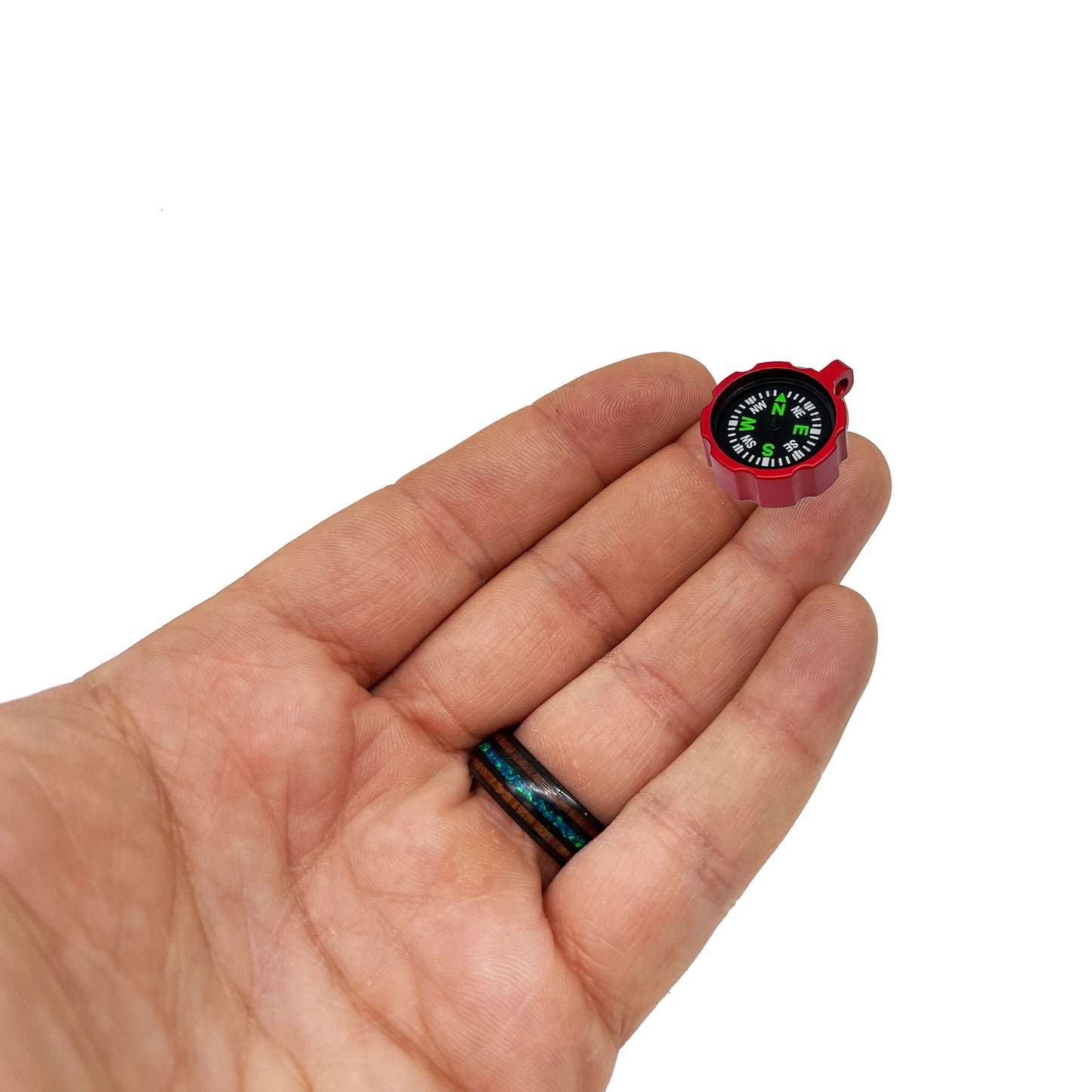 CountyComm Rugged Anodized Companion Compass Gen 2, Cherry Red