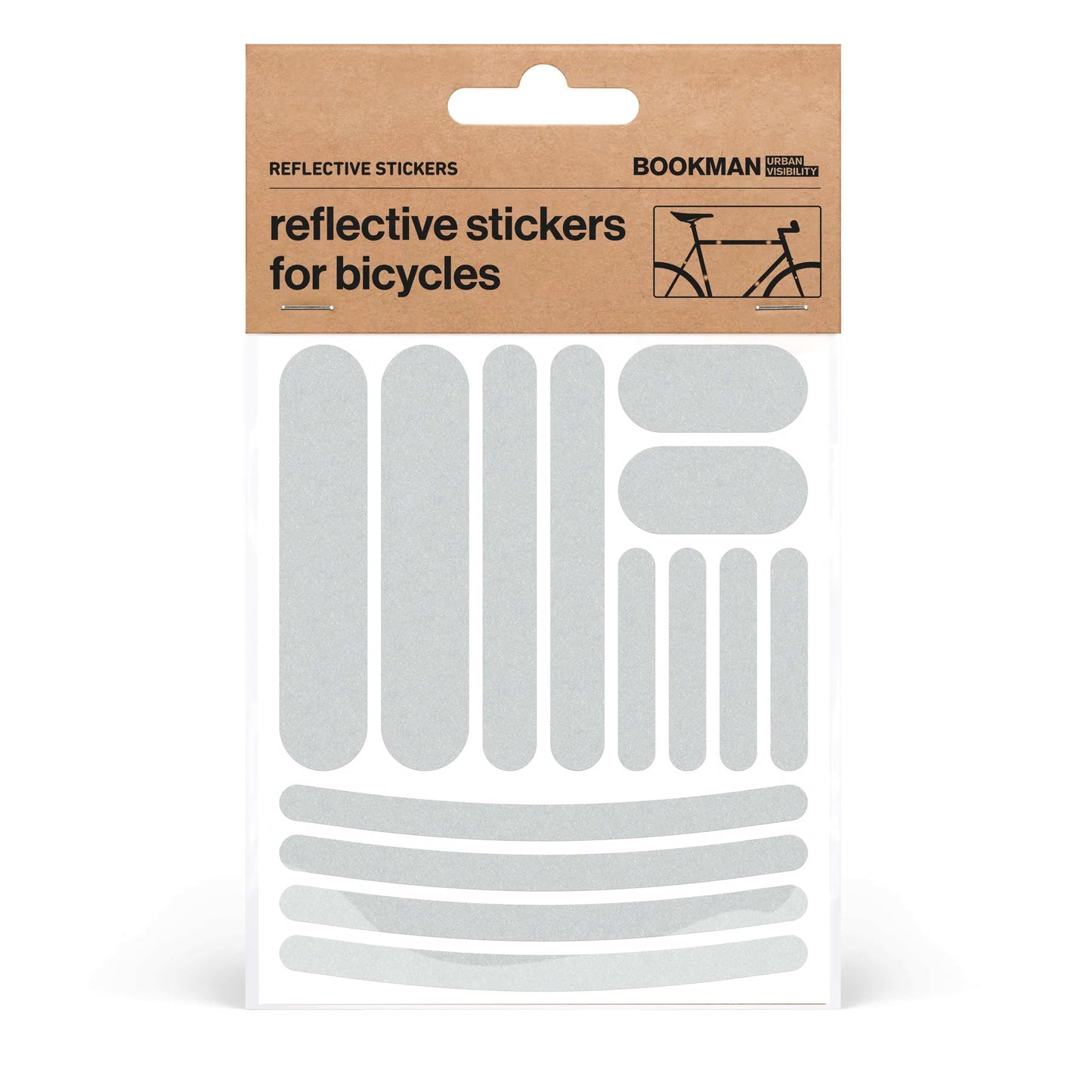 Bookman Urban Visibility Reflective Stickers Strips, White