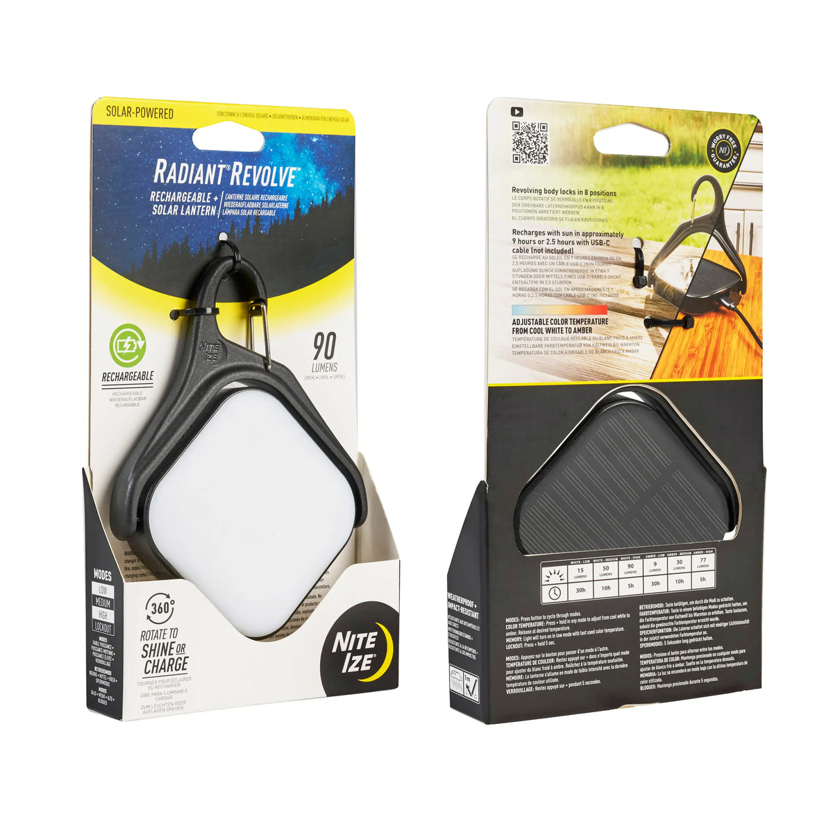 Nite Ize Radiant™ Revolve™ Rechargeable + Solar Lantern
