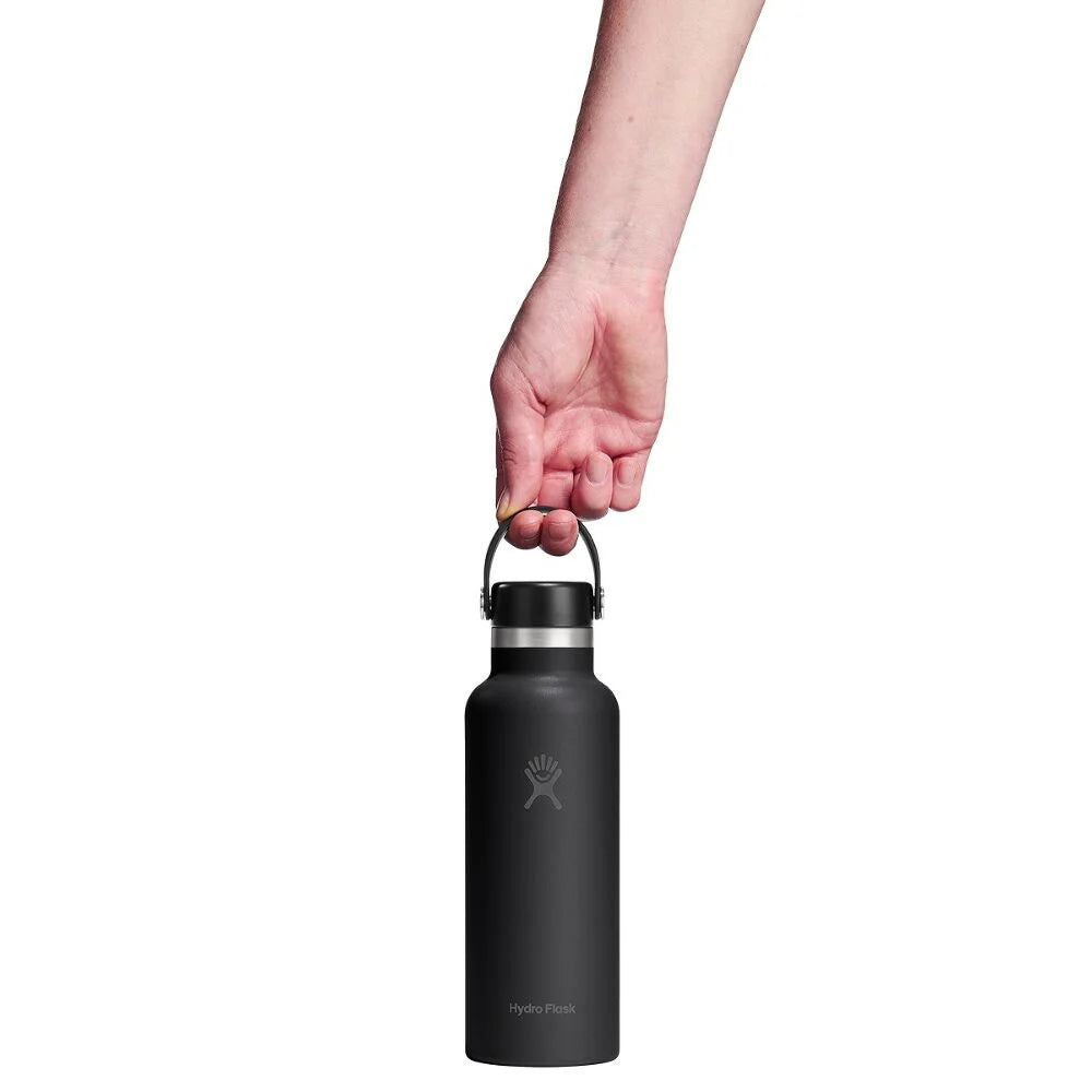 Hydro Flask Standard Mouth with Flex Cap 18 oz (511 ml), Tonal Black