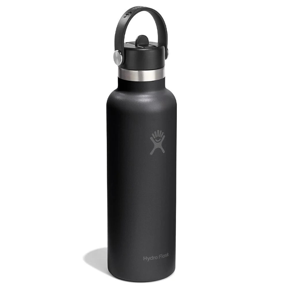 Hydro Flask Standard Mouth Flex Straw Cap 21oz, Tonal Black