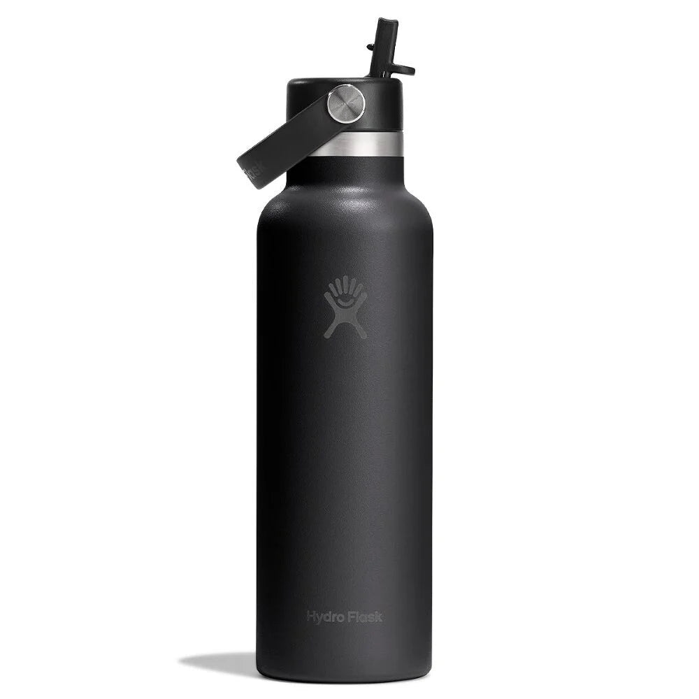 Hydro Flask Standard Mouth Flex Straw Cap 21oz, Tonal Black