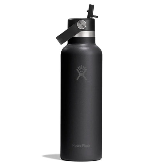 Hydro Flask Standard Mouth Flex Straw Cap 21oz, Tonal Black