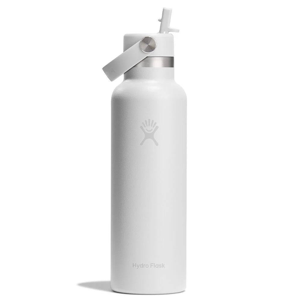 Hydro Flask Standard Mouth Flex Straw Cap 21oz, Tonal White