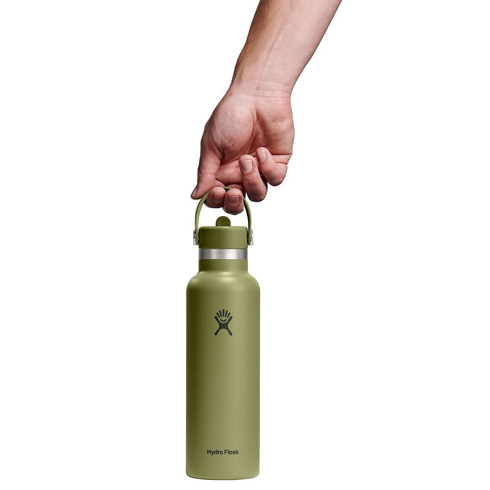 Hydro Flask Standard Mouth Flex Straw Cap 21oz, Palmer Green