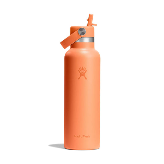 Hydro Flask Standard Mouth Flex Straw Cap 21oz, Nectar Orange