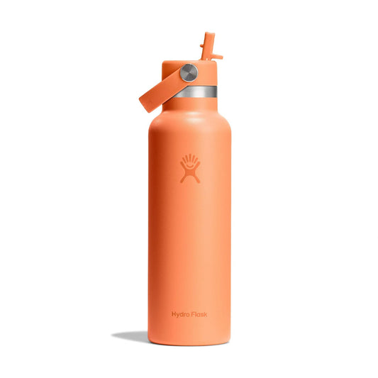 Hydro Flask Standard Mouth Flex Straw Cap 21oz, Nectar Orange