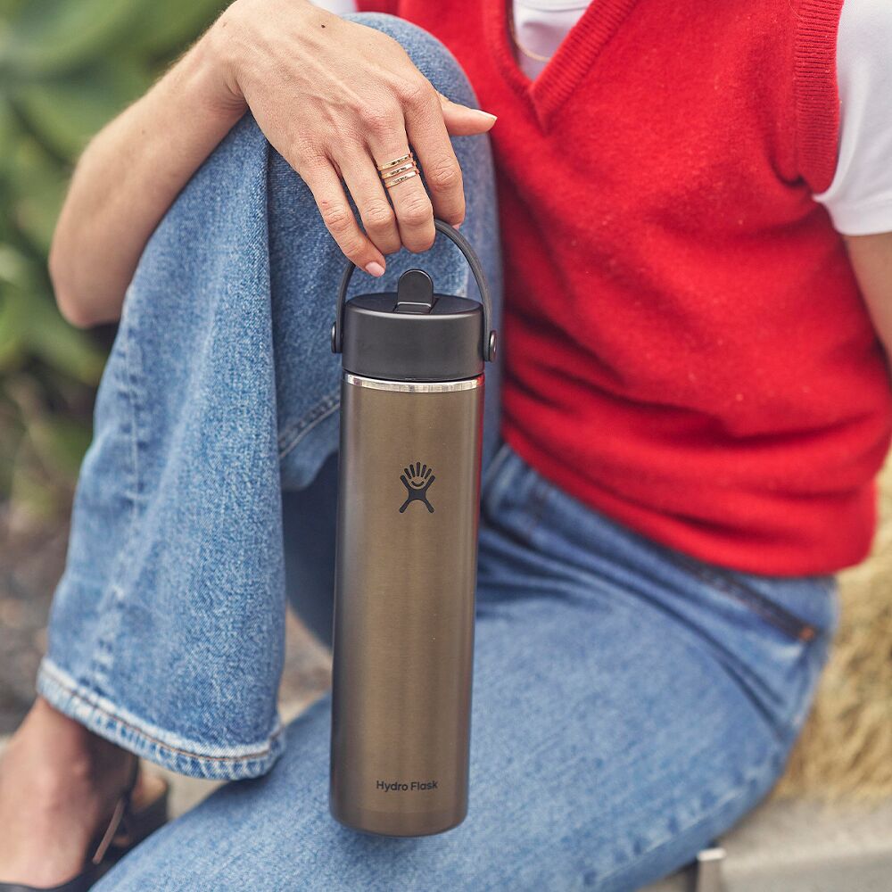 Hydro Flask Lightweight Flex Straw Bottle 24 oz (710 ml), Obsidian