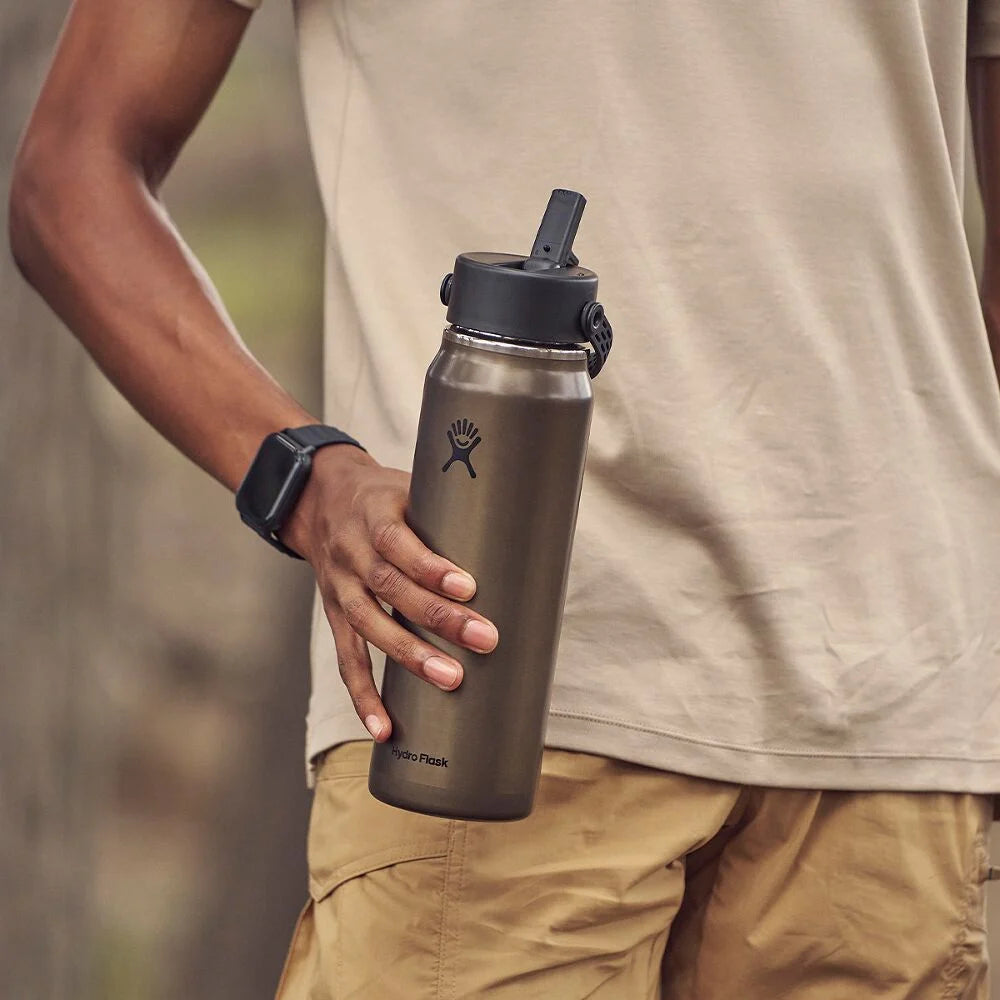 Hydro Flask Lightweight Flex Straw Bottle 32 oz (946 ml), Obsidian