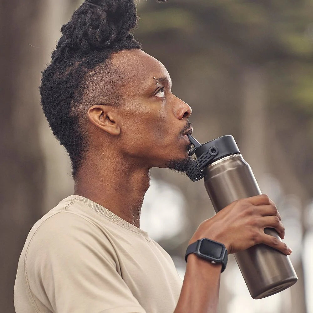 Hydro Flask Lightweight Flex Straw Bottle 32 oz (946 ml), Obsidian