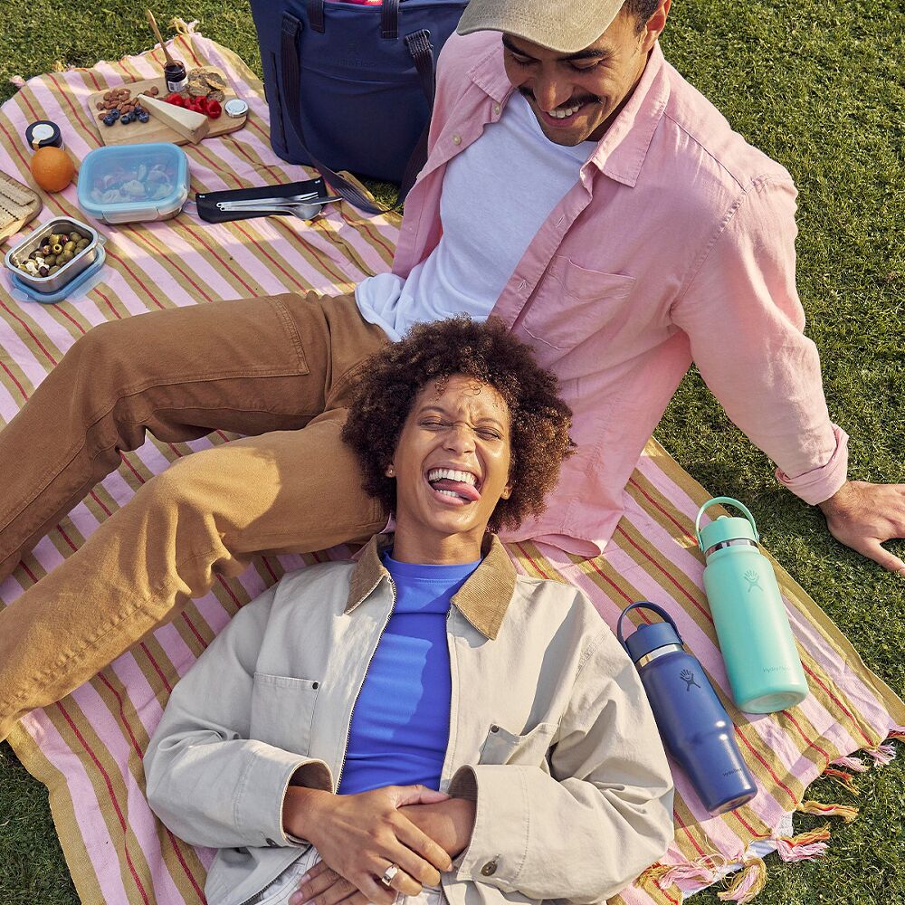 Hydro Flask Wide Flex Straw Travel Bottle 24oz, Harbour Blue