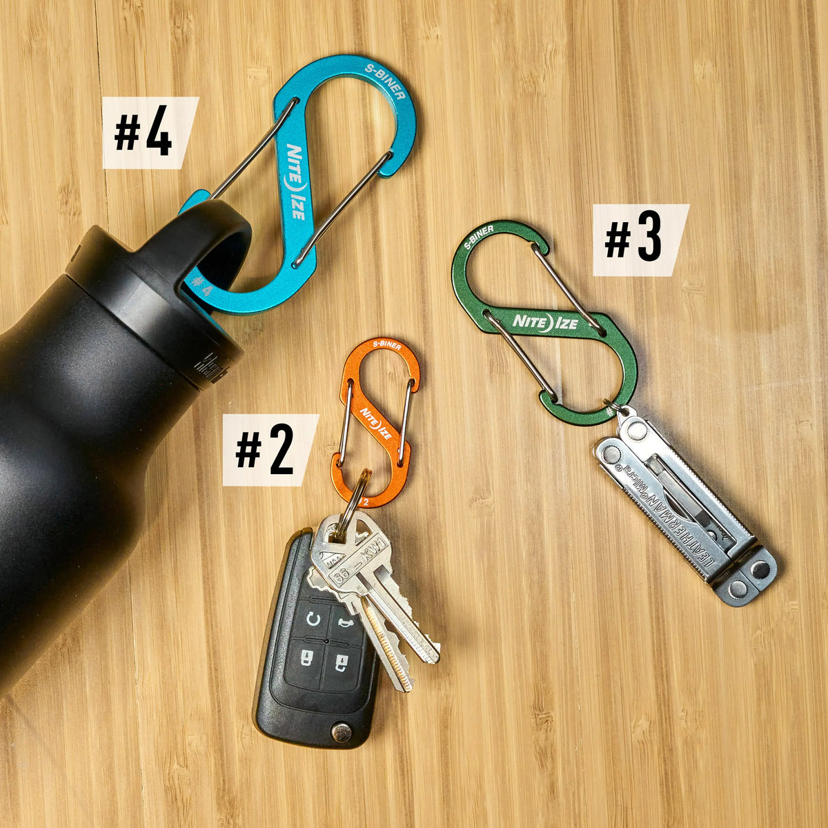Nite Ize S-Biner® Aluminum Dual Carabiner 3 Pack, Assorted