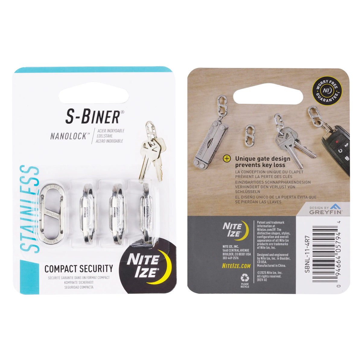 Nite Ize S-Biner® NanoLock™ 4 Pack