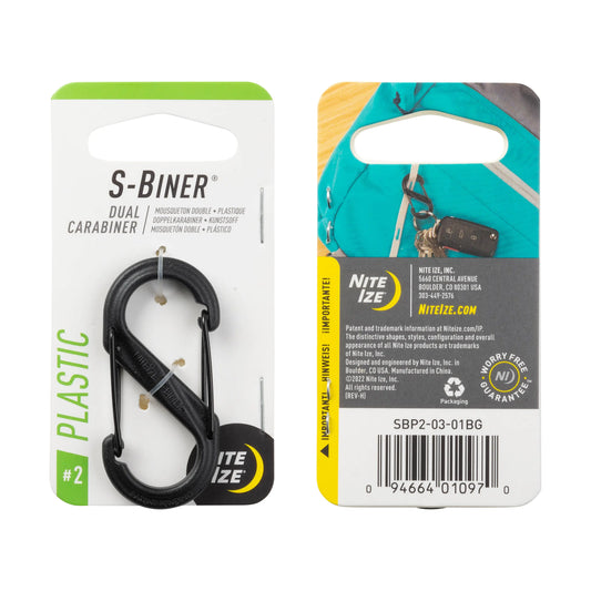 Nite Ize S-Biner® Plastic Dual Carabiner #2, Black